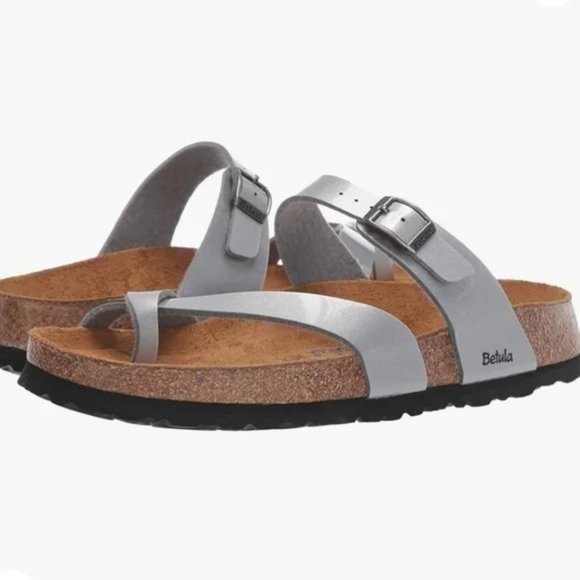Birkenstock Shoes - Birkenstock Look-a-likes - Betula Silver Sandals